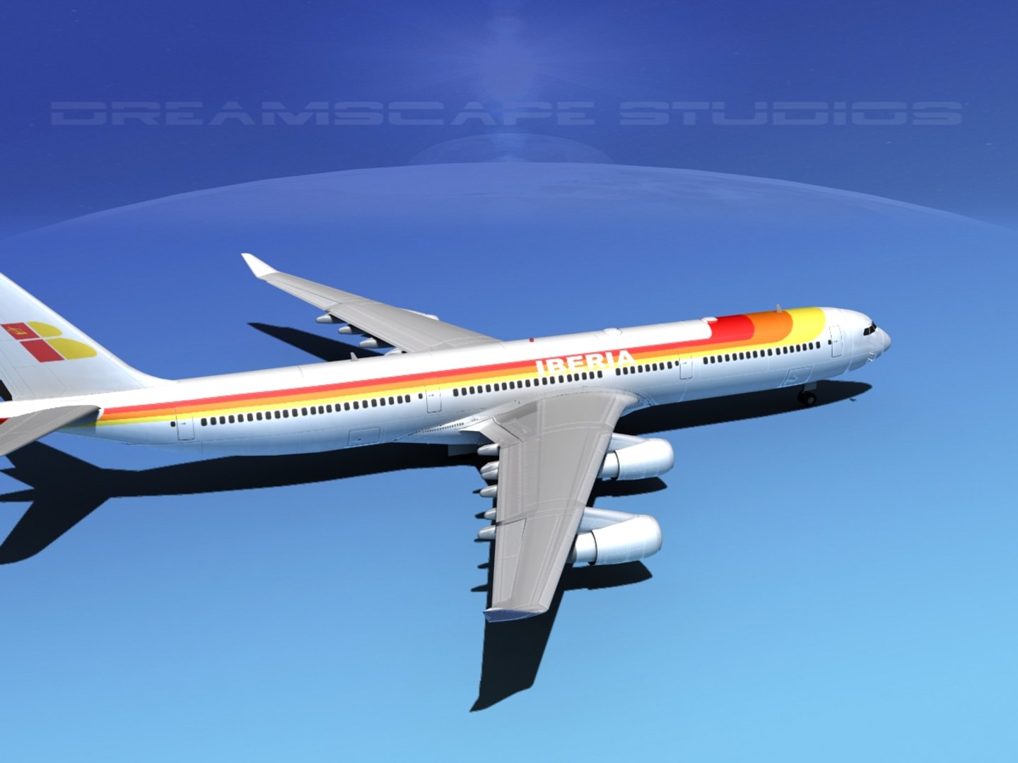 Airline A340-600 Airbus A340 3d 3ds