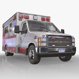 Ambulance Type 3 - Low Poly