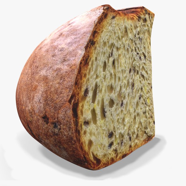 Piece of Artisan Bread 3D