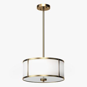 3D Aaru Fabric Semi Flush Mount MK5P