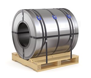 Steel Coil and Wooden Pallet