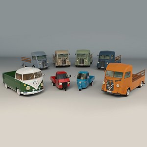 Low Poly Pickup Pack 02