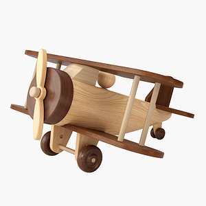 3D Wooden Toy Plane