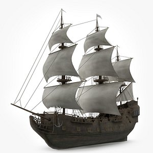 Sailboat Galleon - Game Ready