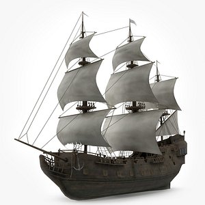 Sailboat Galleon  - Game Ready