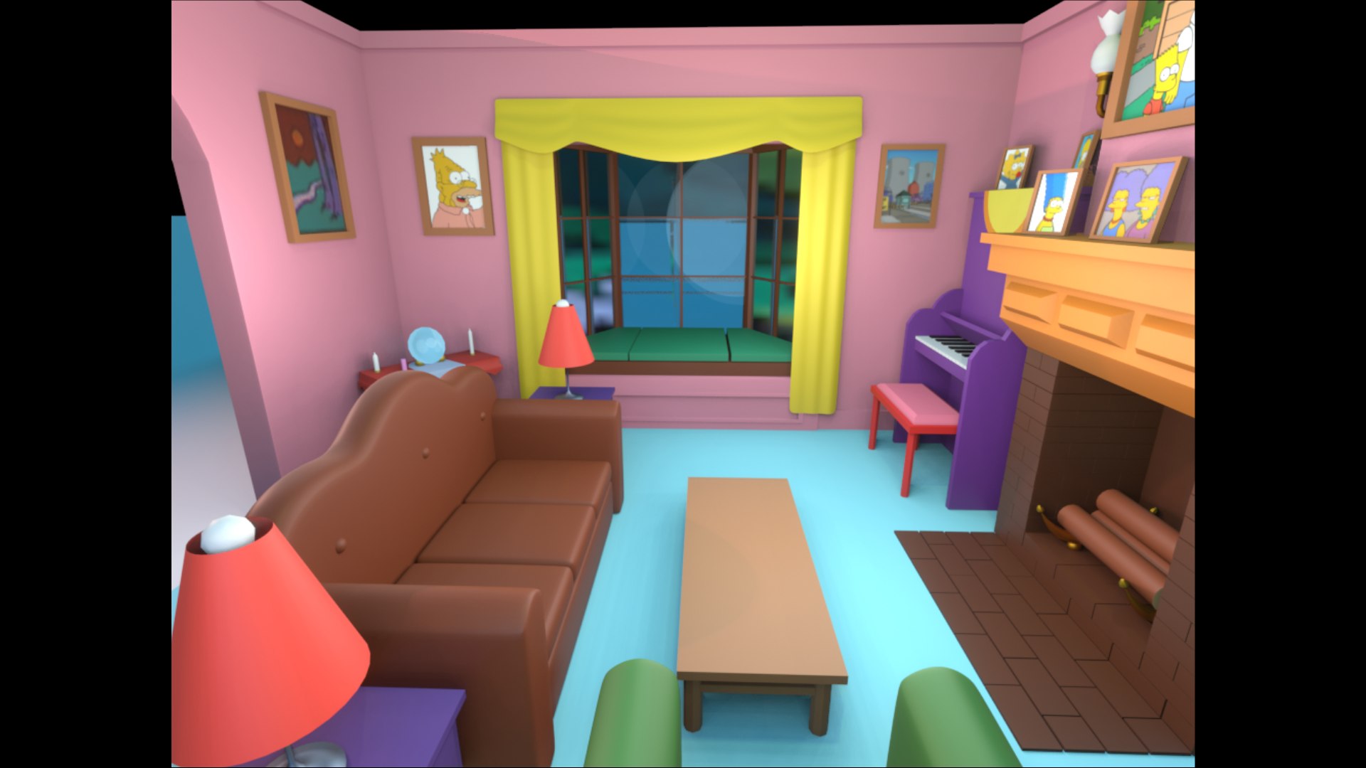 3D The Simpsons House Living Room 3D Low-poly 3D Model - TurboSquid 1744471