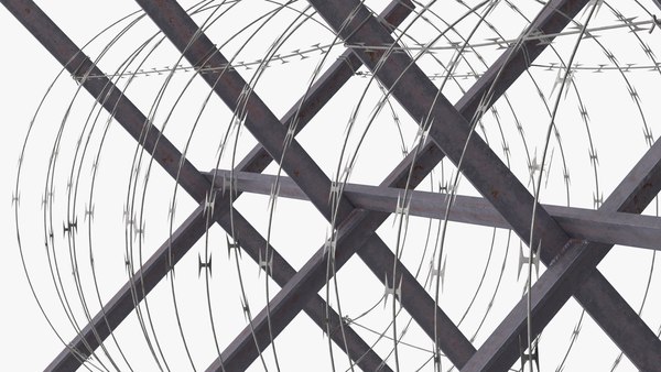 3D Razor Wire Coil Block model - TurboSquid 1715316