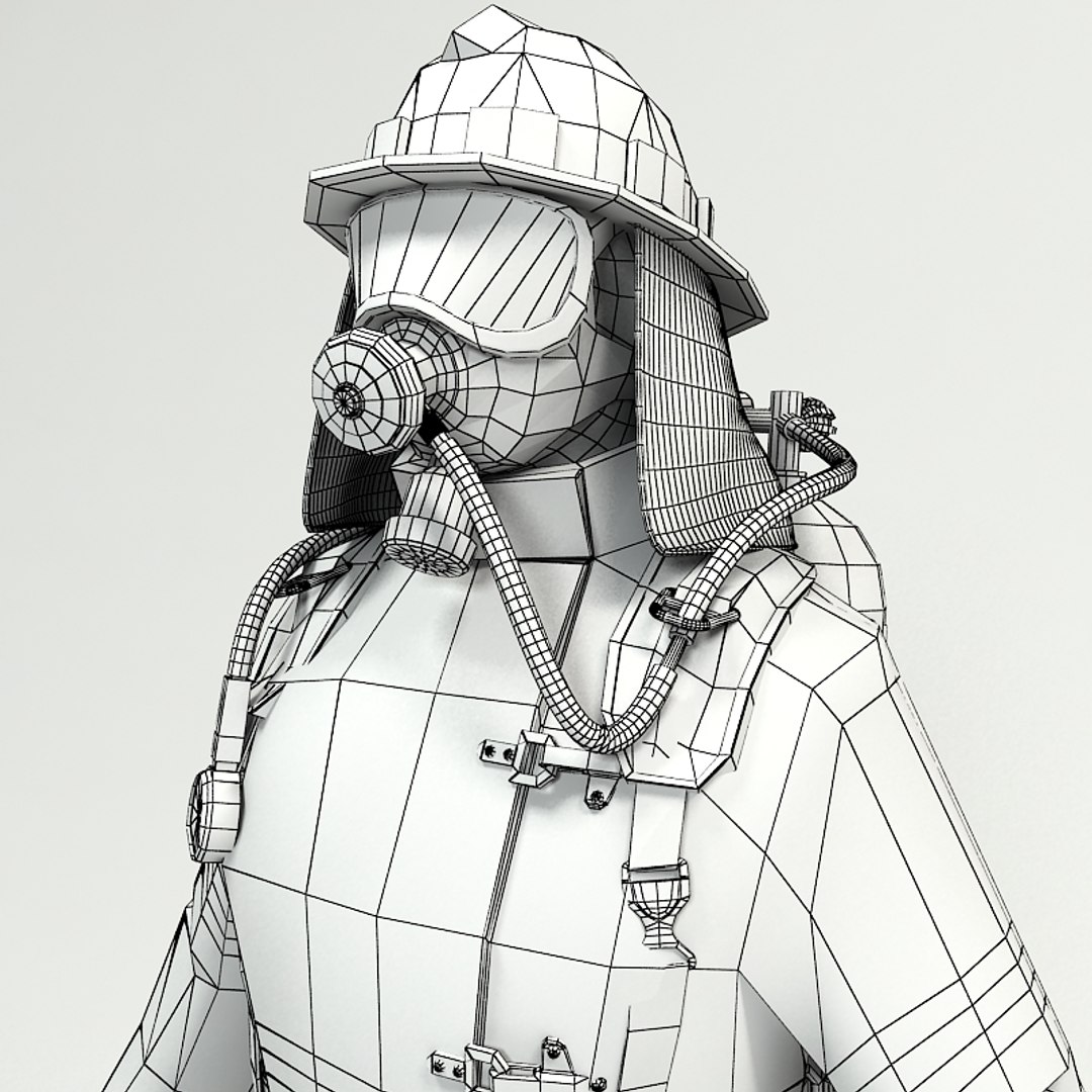 3ds Max Equipped Fireman