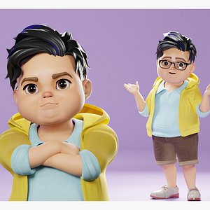 Fat Boy Cartoon Character Blend