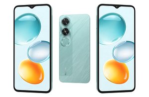 3D Honor Play9C Ink Jade Blue Low Poly