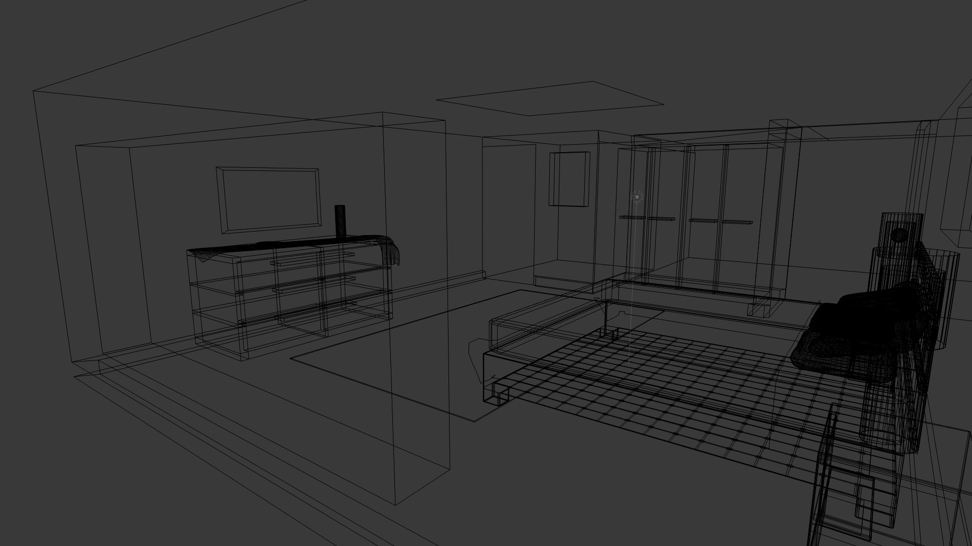 Bed Room Modern 3d Obj