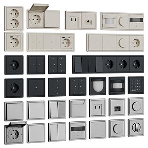 3D Gira f100 sockets and switches model