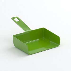 3D Green Flat Plastic DustPan model