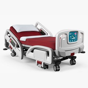 3D Smart Hospital Bed Rigged for Cinema 4D