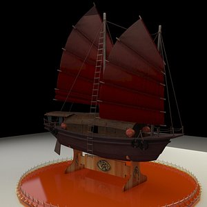 3D model Chinese junk boat