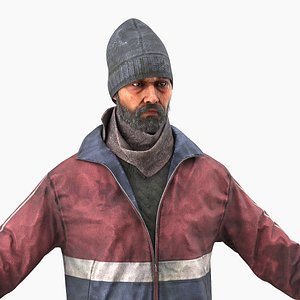 Homeless Man 3D model