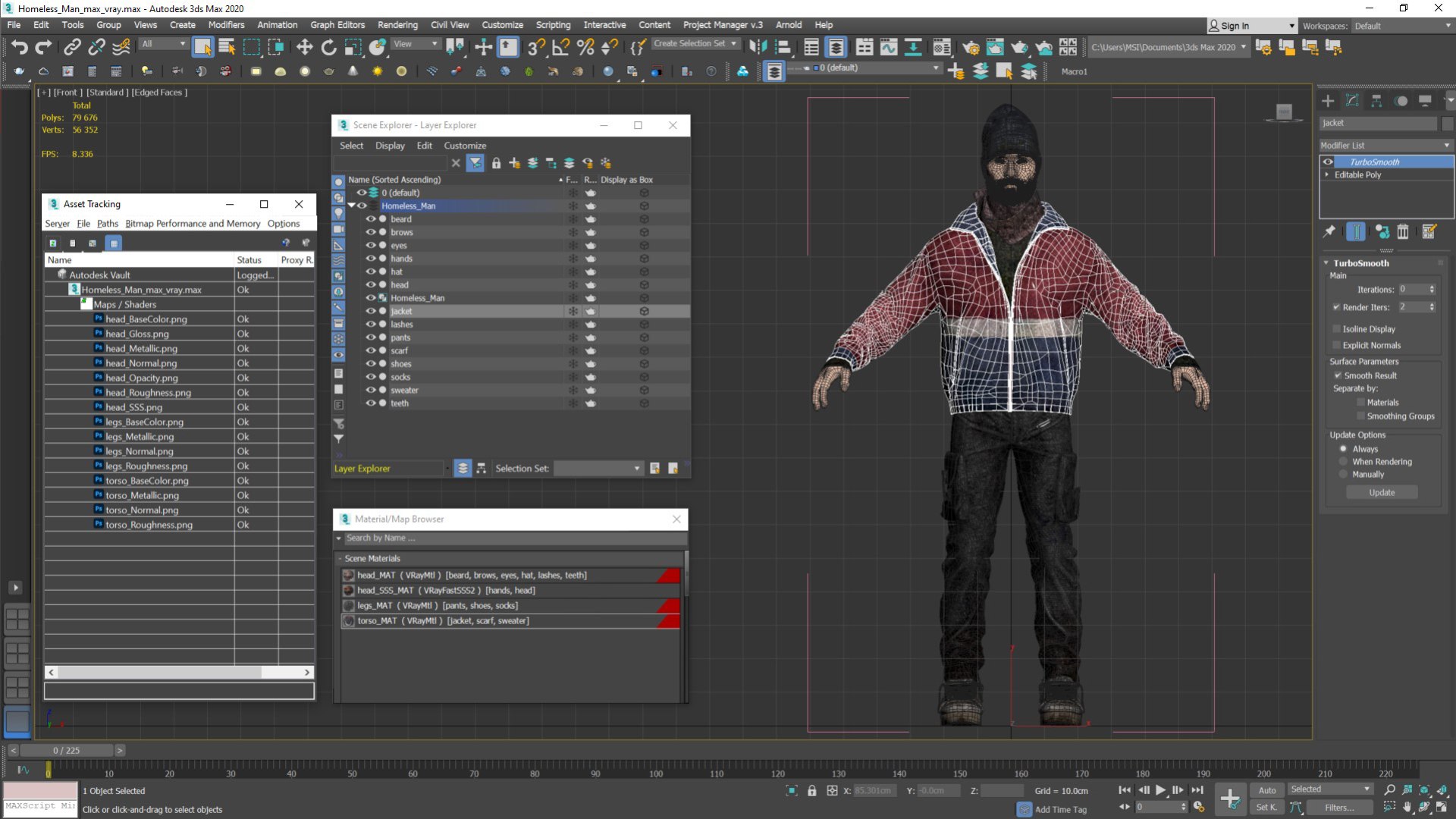 Homeless Man 3D Model - TurboSquid 2308487