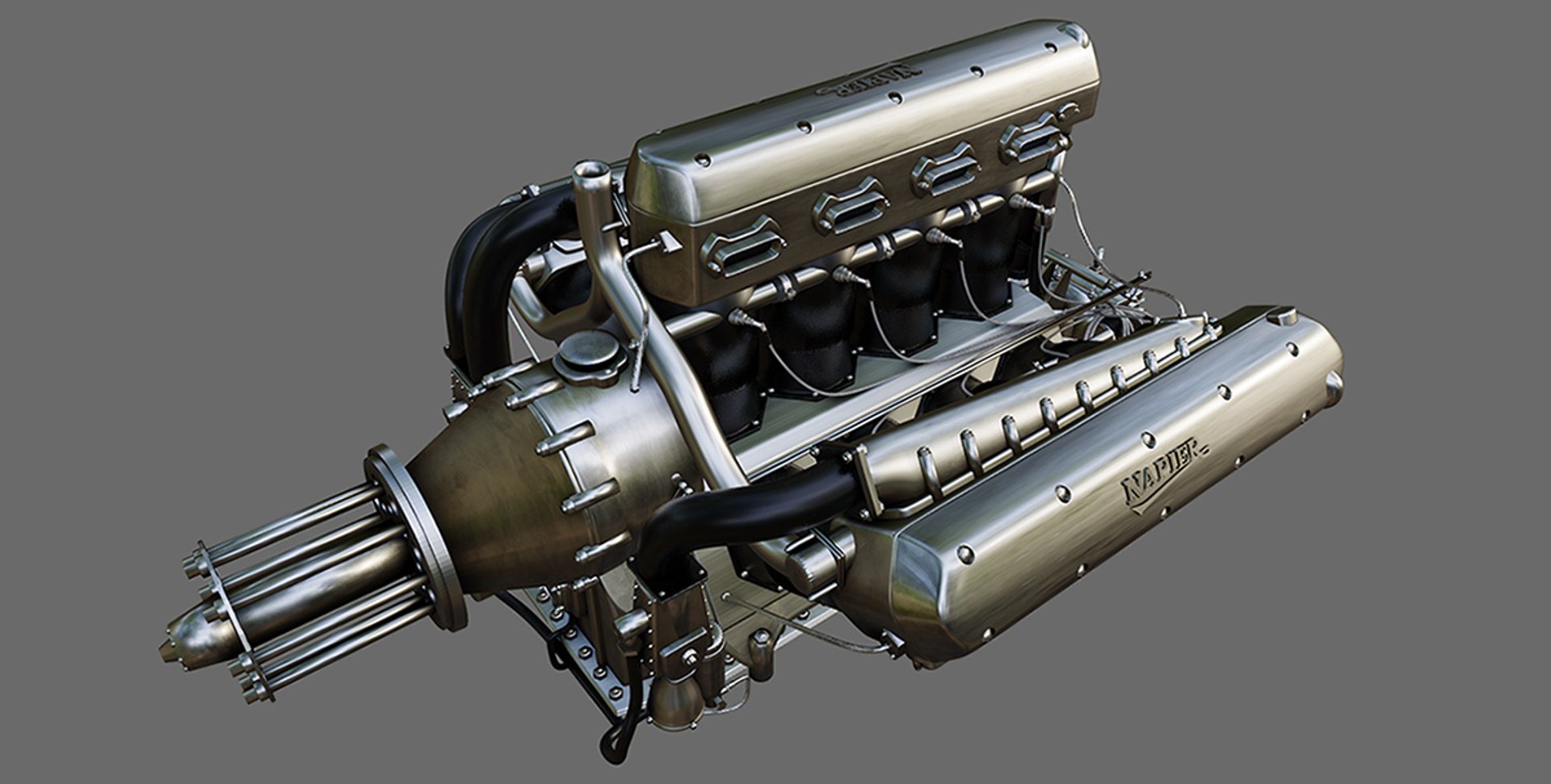 3D Napier Lion Engine Aviation - TurboSquid 1636510