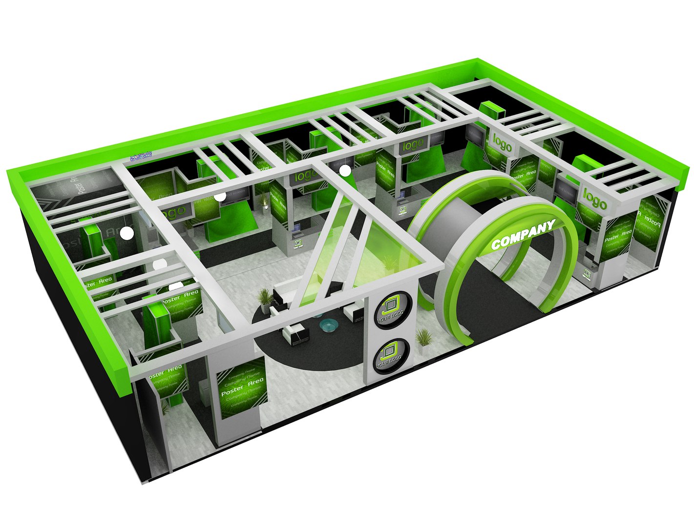 展位展台a571a3d模型
