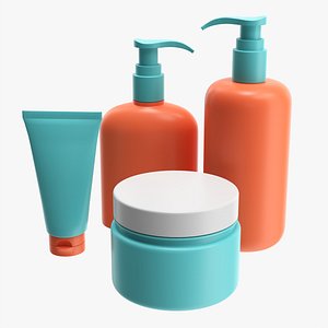 Hair care set mockup