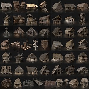 3D buildings gen aaa medieval