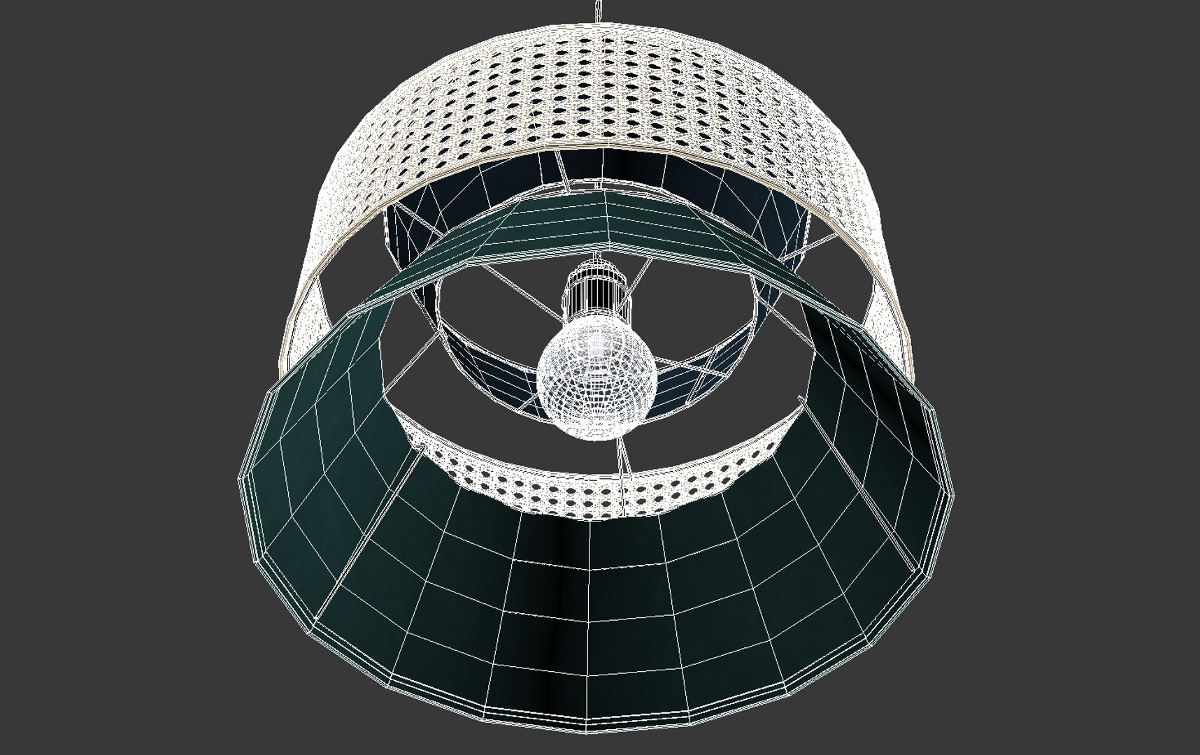 3D Wicker Lampshade For DOLKIE Chandelier Model TurboSquid 1954267