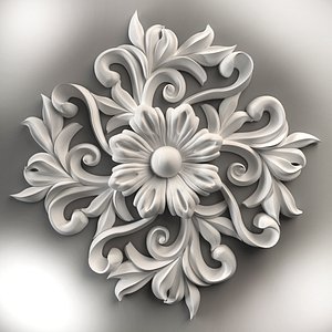 3D Wall decor flowers with leaves for milling CNC machines