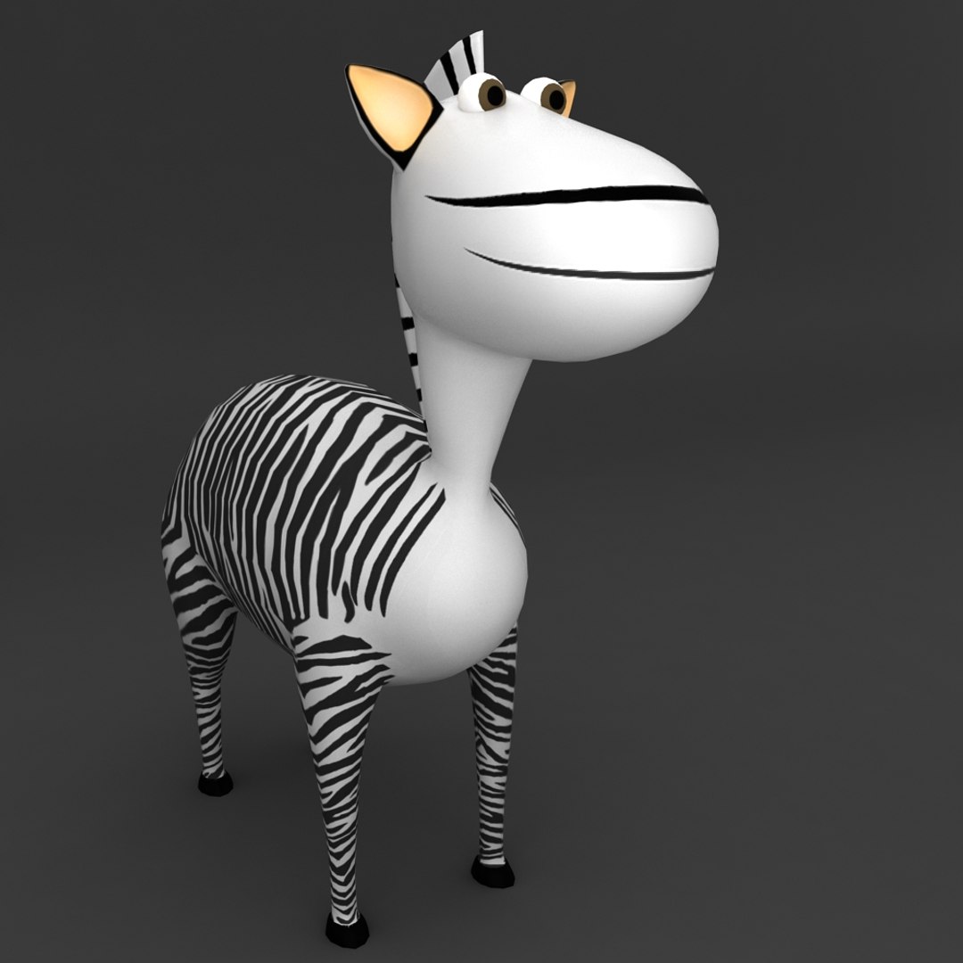 3d Zebra Rigged Model