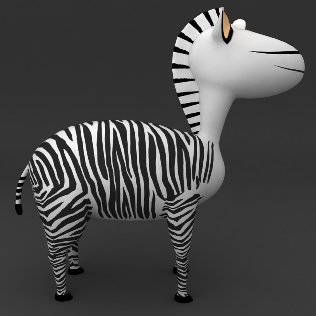 3d Zebra Rigged Model