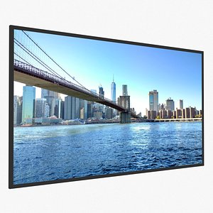 3D low-poly led tv 65
