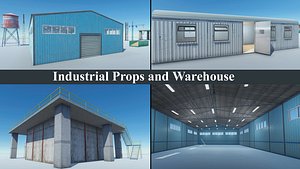 3D Industrial Props and Warehouse