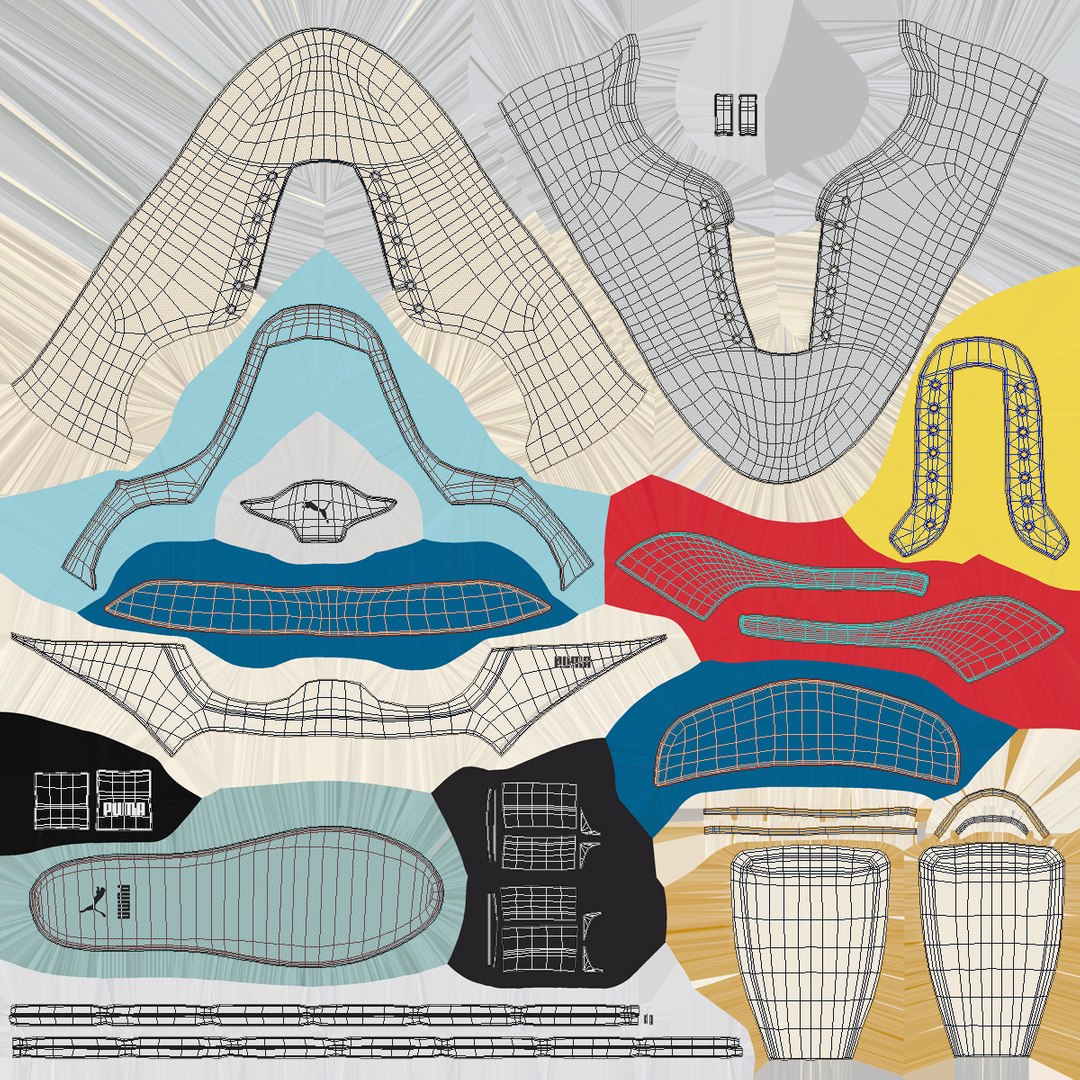 3D Puma Future Rider Trainers 4 model https://p.turbosquid.com/ts-thumb/Nl/zGBcgm/zi/uvwmap02/jpg/1632574830/1920x1080/fit_q87/d12669aa4b4a72fada5a6715089f0e72022c7e61/uvwmap02.jpg