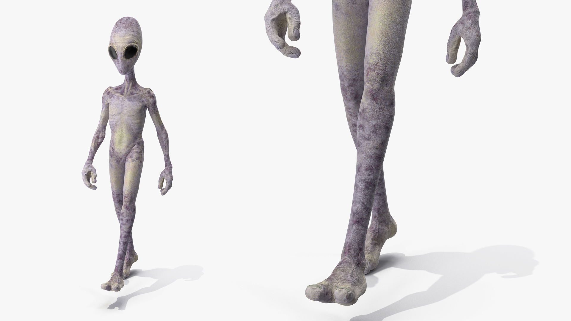 Alien Polygons Leggings - White Aliens