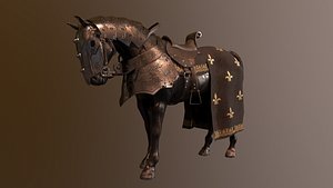 3D Medieval Horse Pack model