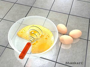 3d scene eggs