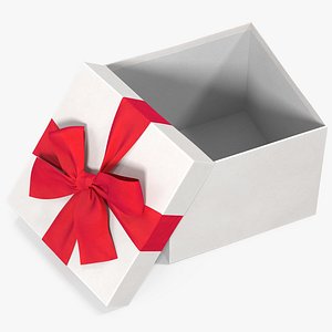 gift box open white 3D