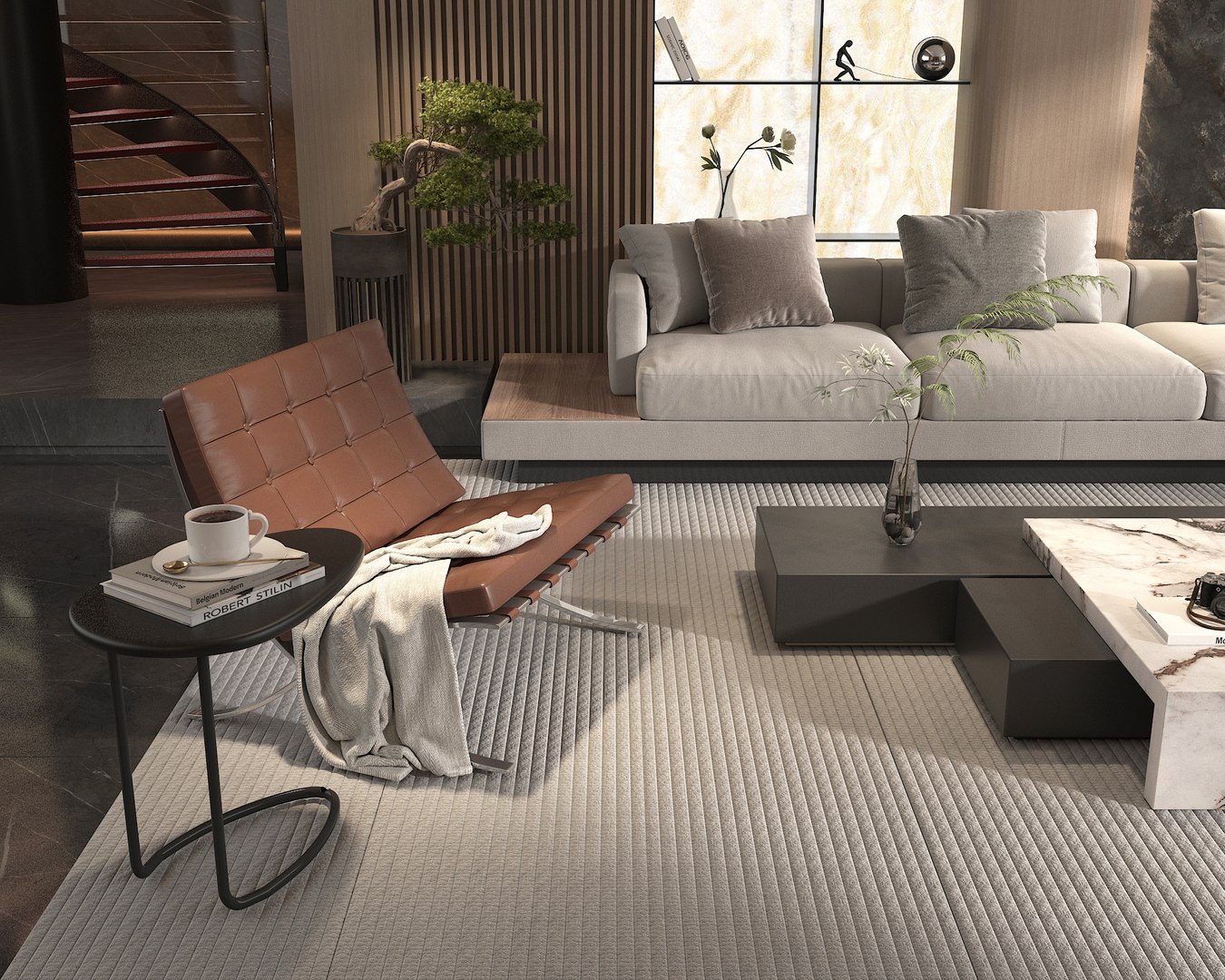 Modern Living Room Scene 8 3D model - TurboSquid 2155324