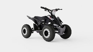 Toxic Black-White Kids Electric Mini Quad