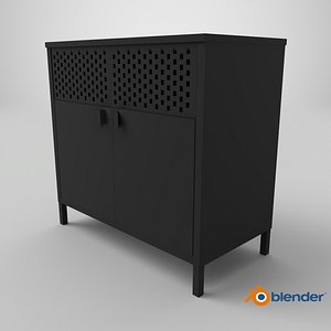 Storage Cabinet - Variant 1 of 15 Black - Matte 3D