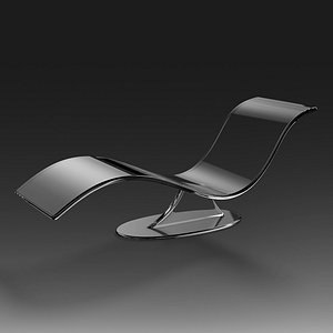 3d model acrylic chaise-lounge