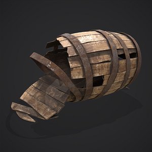 3D Broken Barrel model