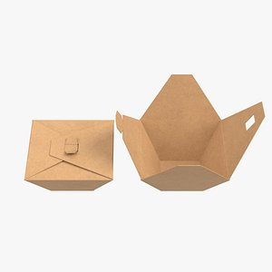 Takeaway delivery food packages 3D model