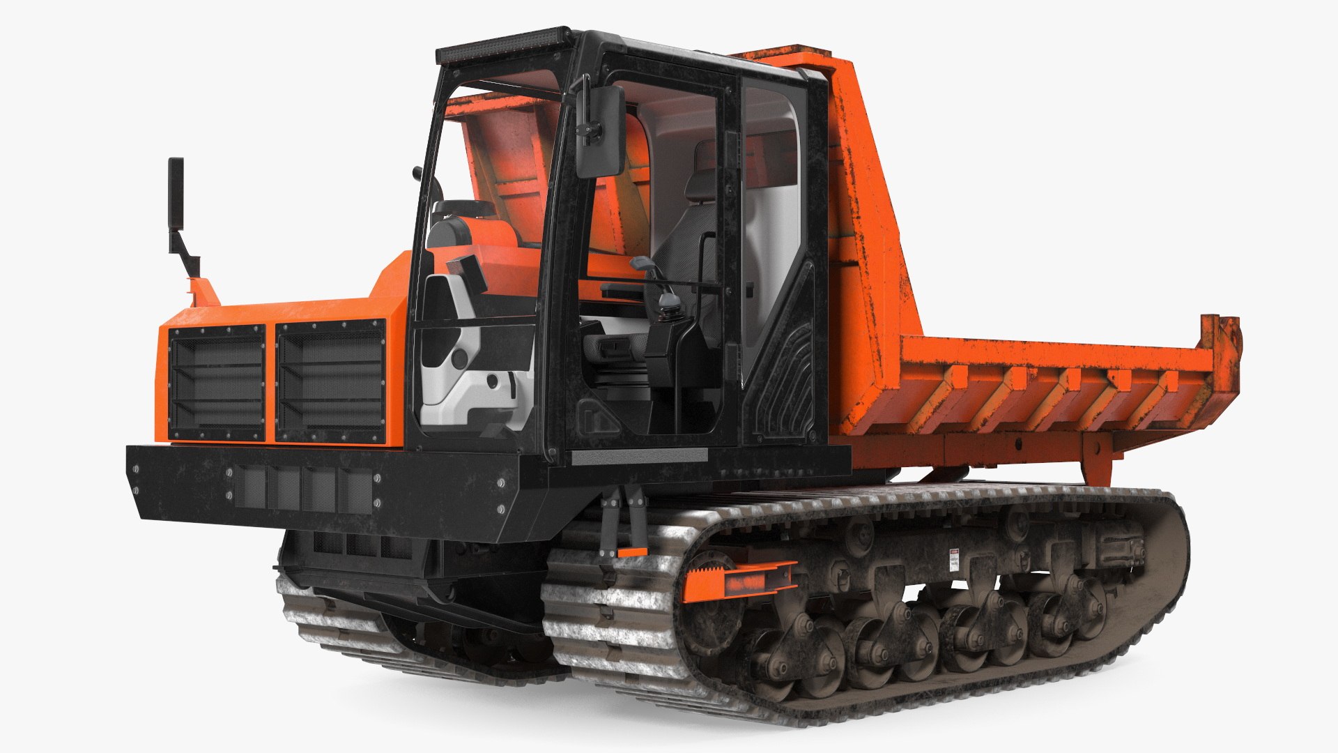 Small Crawler Dumper Orange Old 3D model preview