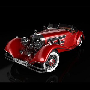 500k mercedes-benz 3d max