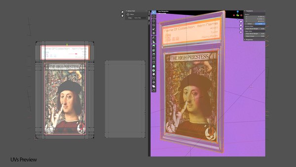 modelo 3d Plantilla NFT de tarjeta coleccionable - animada en Blender ...