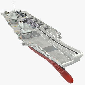 3D model HMS Prince of Wales with Military Equipment