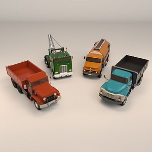 Low Poly Truck Pack 02