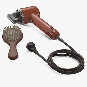 Electric Hair Dryer with Wooden Brush