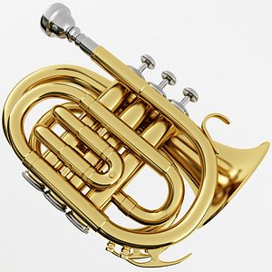 3D model pocket trumpet