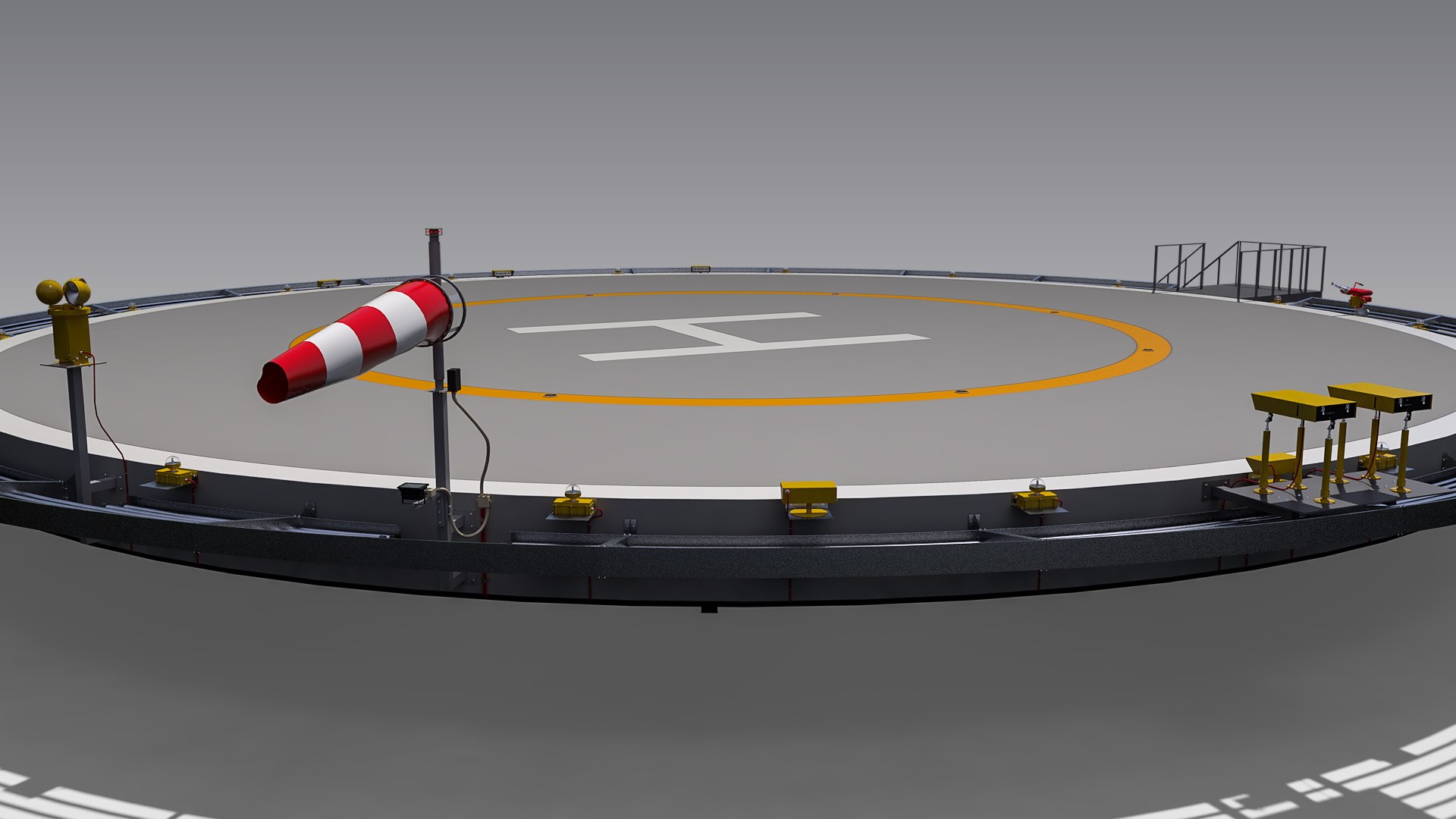 Circular Heliport 3D Model TurboSquid 1606487